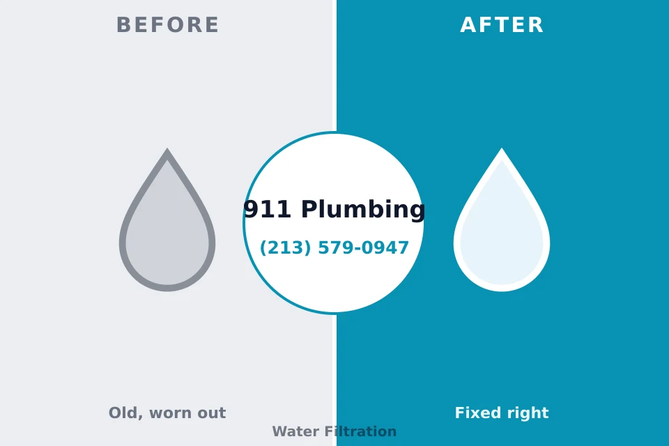 Before and after: plumbing repair Palmer Heights, PA